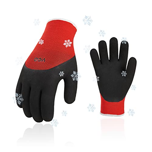 Vgo... 1 Paar Winterhandschuhe, Sicherheitshandschuhe für Kühlhaus oder Gefrierschrank, Outdoor Heavy Duty, doppelt gefüttert, Gummi-Latex beschichtet (RB6032) von Vgo...