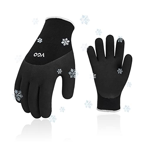 Vgo... 1 Paar Winterhandschuhe, Sicherheitshandschuhe für Kühlhaus oder Gefrierschrank, Outdoor Heavy Duty, doppelt gefüttert, Gummi-Latex beschichtet (RB6032) von Vgo...