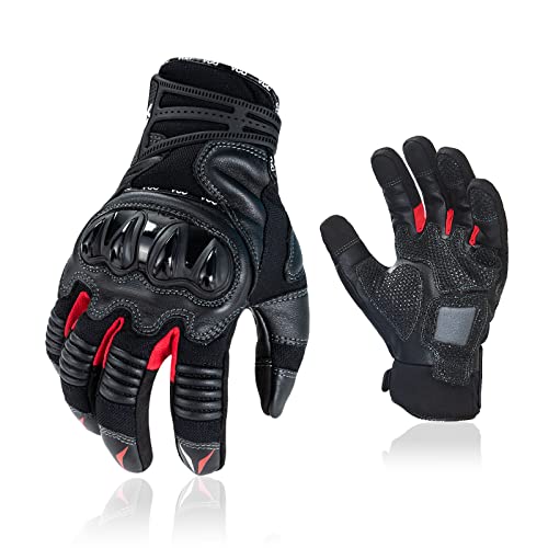 Vgo... 1Paar Motorradhandschuhe, Powersports Racing Handschuhe, Outdoor-Handschuhe, Anti-Schock, Knöchelschutz, Heavy-Duty, Full Finger Touchscreen (GA5179HL) von Vgo...