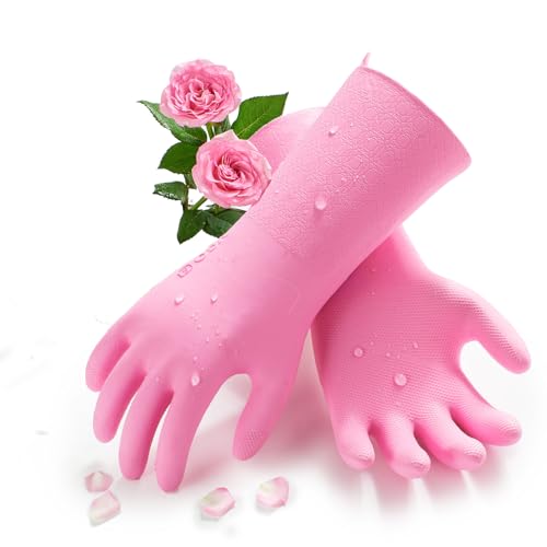 Vgo... 1 Paar Innovative gefütterte Geschirrspülhandschuhe Lange Ärmel Handschuhe für Küchen-, Badezimmerreinigung, Gartenarbeit, Haustierpflege, Malerei (TP1117) von Vgo...