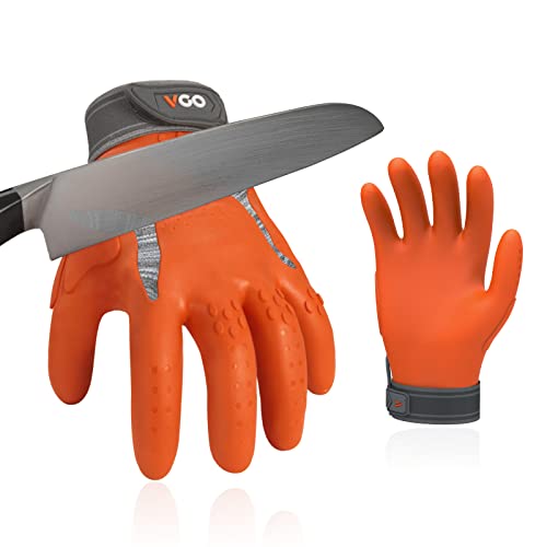 Vgo... NGG X1 1Paar nahtlose Arbeitshandschuhe, Sicherheitshandschuhe, Mechanikerhandschuhe，Anti-Schnitt Palm，HPPE Anti-cut Liner, EN388 level C, ANSI level A3 (TP1112HYA3) von Vgo...