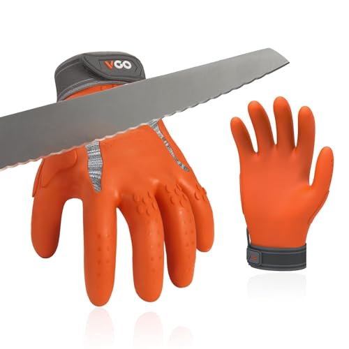 Vgo... NGG X1 1Paar nahtlose Arbeitshandschuhe, Sicherheitshandschuhe, Mechanikerhandschuhe，Anti-Schnitt Palm，HPPE Anti-cut Liner, EN388 level C, ANSI level A3 (TP1112HYA3) von Vgo...