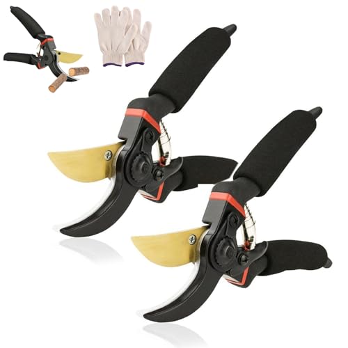 Gardenslicer Pro | Hochleistungs-Gartenschere, Hermhoffer Gardena Gartenschere for Branches Up to 3 Cm, Extra Sharp Shirogami Steel Rustproof Blade- Ergonomic, Hand Friendly (2pcs) von Vgpbphj