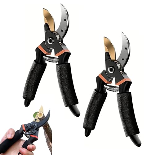 Hermhoffer Gardenslicer Pro, High Performance Secateurs, Sk5 Steel Blade, Scissors For Precise Cutting Of Branches, Branches And Flowers, Ideal For People With Limited Hand Strength (2pcs) von Vgpbphj