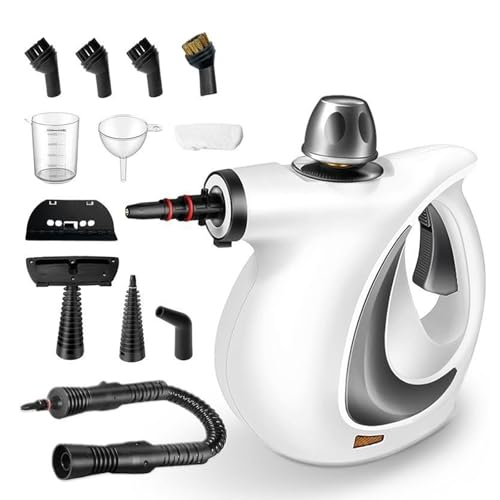 Red Hut Steam Cleaner, 2025 Red Hut Steam Cleaner Mobile with 12 Attachments, 1050 W Hand Steams Cleaners Portable, 3.2 Bar Steam Pressure, Chemical-Free, for Cleaning Floors Windows Sofas (Grau) von Vgpbphj