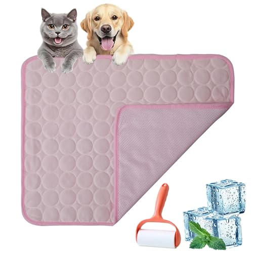 Vgpbphj Cooling Sofa Bed, Cooling Bed for Dogs, Fur Bar Cooling Mat, Give Your Dog Cooling Support and Comfort, Reduce Stress Due to High Temperatures (Pink, XL-100 * 70cm) von Vgpbphj