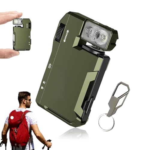 Vgpbphj G5 EDC Flashlight 400 Lumens, G5 Rechargeable EDC Flashlight, Ip68 Waterproof, Magnetic Flat Mini Torch with 3 Modes, 180° Rotatable Super Bright Lamp, for Emergency and Daily Use (green) von Vgpbphj