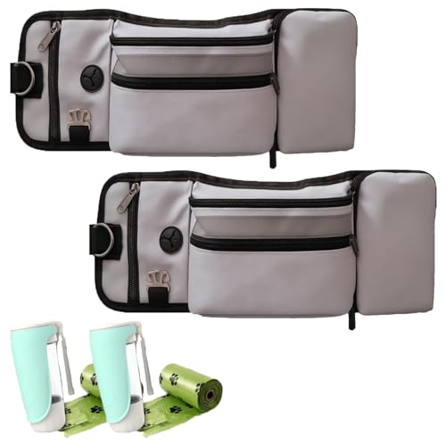 Vgpbphj Luvo Bag Multifunktions-Gassitasche, Hunde Bauchtasche Zum Tragen Mit Flaschenhalter Kotbeutelspender Und Verstellbarem Gurt, Gassitasche Entspannt Gassi Gehen, Leicht Reinigende (2PCS-3) von Vgpbphj