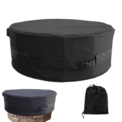600D Oxford-Stoff, runde Feuerstellenabdeckung, für den Außenbereich, wasserdicht, Grillabdeckung 600D Oxford-Stoff, runde Feuerstellenabdeckung, für den Außenbereich, wasserdicht, Grillabdeckung von Vgvgaj