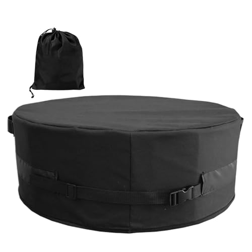 600D Oxford-Stoff, runde Feuerstellenabdeckung, für den Außenbereich, wasserdicht, Grillabdeckung 600D Oxford-Stoff, runde Feuerstellenabdeckung, für den Außenbereich, wasserdicht, Grillabdeckung von Vgvgaj