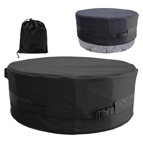 600D Oxford-Stoff, runde Feuerstellenabdeckung, für den Außenbereich, wasserdicht, Grillabdeckung 600D Oxford-Stoff, runde Feuerstellenabdeckung, für den Außenbereich, wasserdicht, Grillabdeckung von Vgvgaj