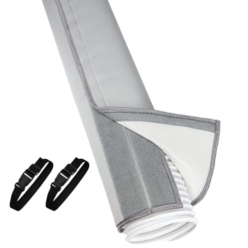 AC Schlauchisolierung 3 Lagen Isolierter Abluftschlauch Mit Zwei Verschnallungen Klimagerät 150x54cm Abdeckung Isolierhülle Für Abluftschlauch Mit Einem Durchmesser Von 5 Zoll Und 5.9 Zoll von Vgvgaj