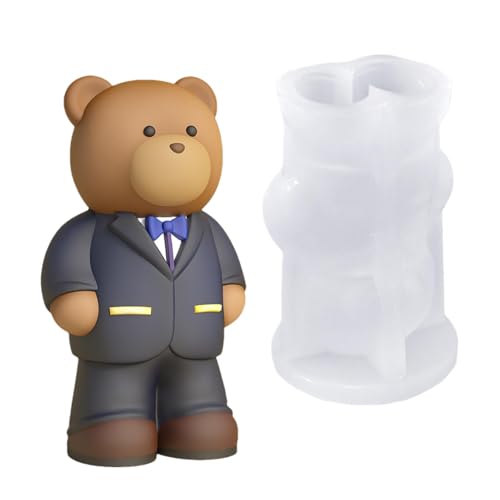 Bär Silikonform Formen für die Kerzenherstellung Cartoon Bär Seifenform Wiederverwendbare Epoxidharz Form Handgemachte Aromatherapie Dekoration Zubehör für von Vgvgaj