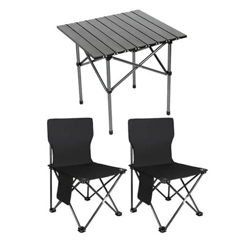Campingstühle mit integriertem Tisch, leichter Picknicktisch mit 2 Stühlen für Wandern – Outdoor-Möbel, faltbar, wasserdicht, für Reisen, Strand und Rasen Campingstühle mit integriertem Tisch, leichter Picknicktisch mit 2 Stühlen für Wandern – Outdoor-Möbel, faltbar, wasserdicht, für Reisen, Strand und Rasen von Vgvgaj