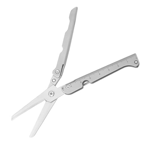 Faltschere | Kleine faltbare Schere mit integriertem Lineal, tragbares Survival-Werkzeug für Nähen, Handwerk, Kunstprojekte, Gartenarbeit, Camping, Reisen, Büro, Haus, Schule Faltschere | Kleine faltbare Schere mit integriertem Lineal, tragbares Survival-Werkzeug für Nähen, Handwerk, Kunstprojekte, Gartenarbeit, Camping, Reisen, Büro, Haus, Schule von Vgvgaj