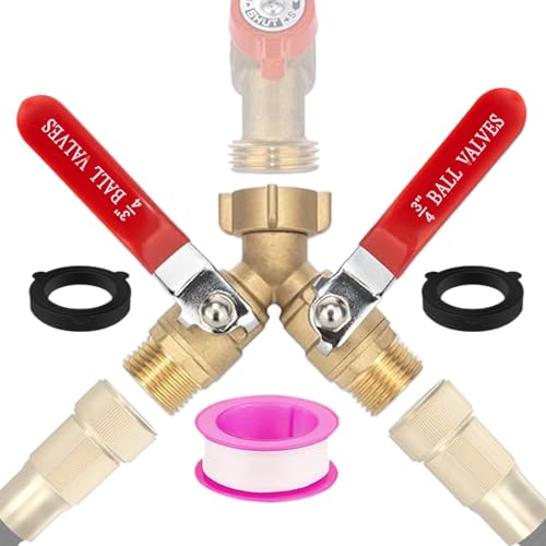 Gartenschlauchverteiler | Gartenschlauch Verteiler 2 Wege Robust,Adapter Durchflussoptimiert 19 mm GHT Gewinde Für Bewässerung Sprinkler Garten von Vgvgaj