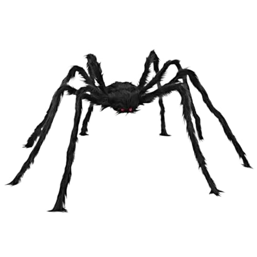 Riesige Spinne | Große Halloween-Dekoration, Spinne, 200 cm, für den Außenbereich, gruseliges Samt-Zubehör für Gartentür, Decke, Außenbereich Riesige Spinne | Große Halloween-Dekoration, Spinne, 200 cm, für den Außenbereich, gruseliges Samt-Zubehör für Gartentür, Decke, Außenbereich von Vgvgaj