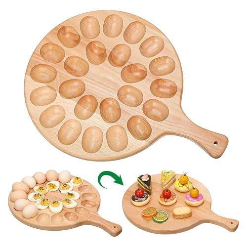 Runder Eierhalter Aus Mit Griff 2-in-1 Wende-Eierablage Wende-Eierplatte Aus Mit 24 Löchern Deviled Egg Tray Platte Für Küchenkühlschrank Oder Auf Der Arbeitsplatte Runder Eierhalter Aus Mit Griff 2-in-1 Wende-Eierablage Wende-Eierplatte Aus Mit 24 Löchern Deviled Egg Tray Platte Für Küchenkühlschrank Oder Auf Der Arbeitsplatte von Vgvgaj