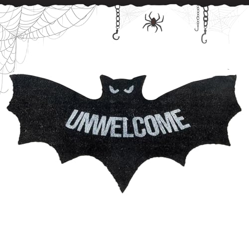 Teppich in Fledermausform | 80 x 40 cm, Türmatte in Form einer falschen Fledermaus, dekorativer Halloween-Bodenteppich für Balkon, Küche, Schlafzimmer, Badezimmer, Wohnzimmer von Vgvgaj