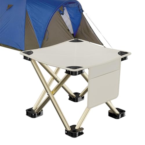 Tragbarer Klappcamphocker, Möbel tragbare Klappstuhl | Kleine tragbare Klapp -Travel -Campinghocker | Starker tragender Angelstuhl mit Seitenaufbewahrungstasche für Outdoor-Aktivitäten von Vgvgaj