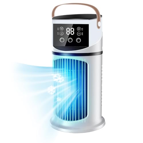 Tragbarer Klimaanlagenkühlungslüfter Turmventilator Luftkühler,9-stufiges Sprühregulierungssystem 9 Windgeschwindigkeiten,8H Timer,7 Arten Von Sanftem Licht Und Atmosphärenlichtern,Leise Tragbarer Klimaanlagenkühlungslüfter Turmventilator Luftkühler,9-stufiges Sprühregulierungssystem 9 Windgeschwindigkeiten,8H Timer,7 Arten Von Sanftem Licht Und Atmosphärenlichtern,Leise von Vgvgaj