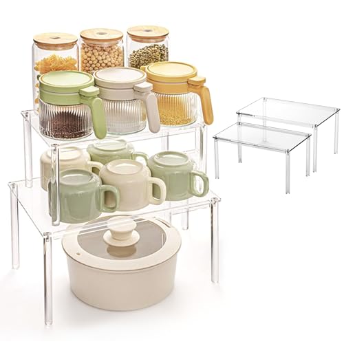 Vgvgaj Kabinettsriser, Küchenschrank Organizer - Display Stand Shelf - Platz sparende Lagerregal für Theke für Theke Badezimmer Kaffeestation Bastelraum von Vgvgaj