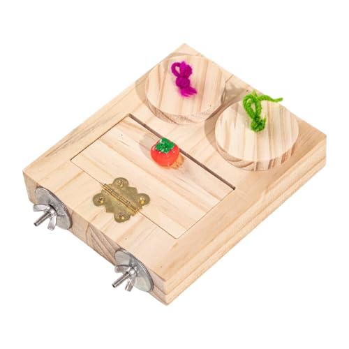 Vgvgaj Sittiche Kauspielzeug, Vogelschnüffelbox, Interaktives Spielzeug Zur Geistigen Förderung Mit Naturholz-Schnabelpflege Für Nistverhalten Flugübungen Und Sicheren Käfigspielplatz von Vgvgaj