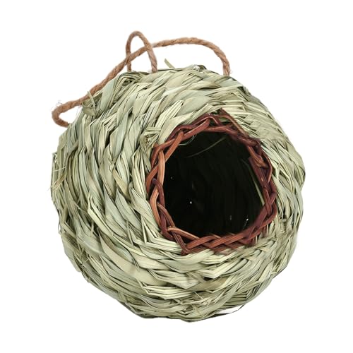 Vogelhäuser | Kugelnest für kleine Vögel, Natur, handgewebt, zum Aufhängen, für Garten, Balkon, Baum, Hof Vogelhäuser | Kugelnest für kleine Vögel, Natur, handgewebt, zum Aufhängen, für Garten, Balkon, Baum, Hof von Vgvgaj