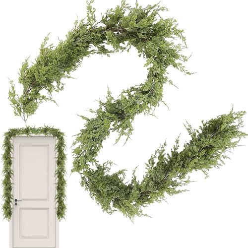 Winterkiefergirlande, Weihnachtsgirlande | künstliches Kiefernnadel-Rattan – grüne Girlande für Tisch, Rattan, realistisch mit Haken, für den Innen- und Außenbereich Winterkiefergirlande, Weihnachtsgirlande | künstliches Kiefernnadel-Rattan – grüne Girlande für Tisch, Rattan, realistisch mit Haken, für den Innen- und Außenbereich von Vgvgaj