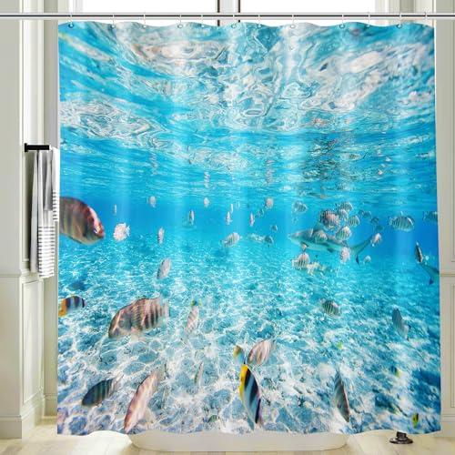 Vgzsyomqib Türkis Unterwasserwelt Duschvorhang 240x200 Extra Breit Anti Schimmel Wasserdicht für Badewanne Stoff Shower Curtains 3D Unterwasser Fische Blau Ocean Duschvorhänge Waschbar Textil Vgzsyomqib Türkis Unterwasserwelt Duschvorhang 240x200 Extra Breit Anti Schimmel Wasserdicht für Badewanne Stoff Shower Curtains 3D Unterwasser Fische Blau Ocean Duschvorhänge Waschbar Textil von Vgzsyomqib