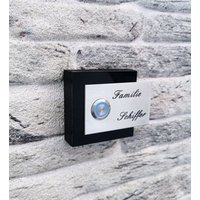 Aufputz Klingel Mit Led Beleuchtung Personalisiert 100x75mm Edelstahl Acryl Mix von VhNamensschilder