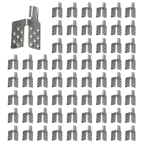 Vheolk 160 Stück Karbon Thermofilm Klemme Verbinder, Warmer Boden, Verkupfertes Silber Clip Zubehör, Boden Heizung Film Klemme von Vheolk