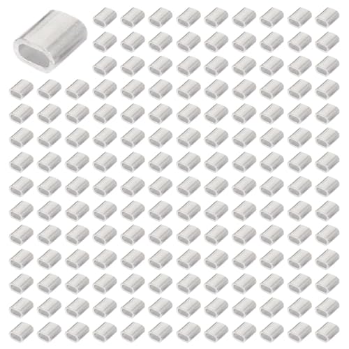 Vheolk 2,5Mm ein Loch Draht Seil Aluminium Hülsen Clip Kabel Crimps 600 Stücke von Vheolk