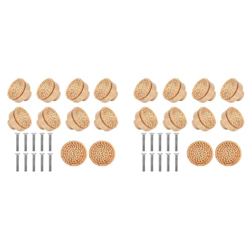 Vheolk 20 STÜCKE Holzgriffe Buche Rattan SchubladenknöPfe MöBelgriff KüChenschrank TüRgriff Kommodengriffe,45MM Vheolk 20 STÜCKE Holzgriffe Buche Rattan SchubladenknöPfe MöBelgriff KüChenschrank TüRgriff Kommodengriffe,45MM von Vheolk