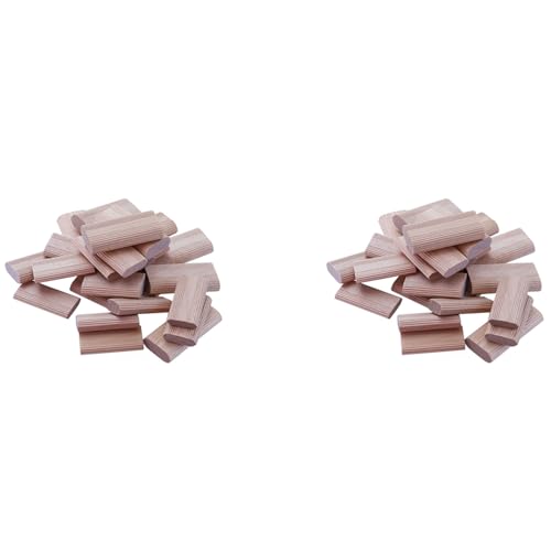 Vheolk 200 StüCk 10 mm Domino-HolzdüBelverbinder, BuchenholzdüBel, HolzbearbeitungsmöBel-SpleißVerbinder von Vheolk