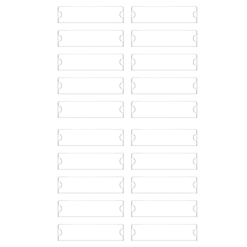 Vheolk 20x Acryl-Namensschildhalter Premium, 2 X 8, Transparenter Acryl-Kunststoff-Schilderhalterrahmen, Wandnamensschilder für BüRo, Zuhause von Vheolk