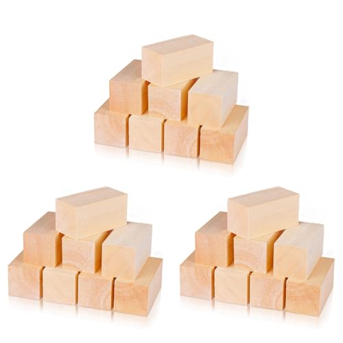 Vheolk 24X SchnitzblöCke Aus Lindenholz, 10,2 X 5,1 X 5,1 Cm, GroßEs Whittling Holzschnitzblock Set für Kinder, Erwachsene, AnfäNger oder Experten Vheolk 24X SchnitzblöCke Aus Lindenholz, 10,2 X 5,1 X 5,1 Cm, GroßEs Whittling Holzschnitzblock Set für Kinder, Erwachsene, AnfäNger oder Experten von Vheolk