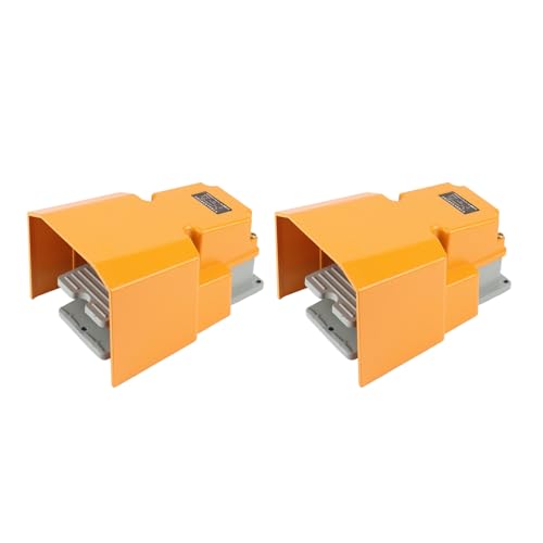 Vheolk 2X -1/6 Fuß Schalter Aluminium HüLle Werkzeug Maschinen Teile Silber Elektrischer Strom Industrieller Reset Pedal Schalter von Vheolk