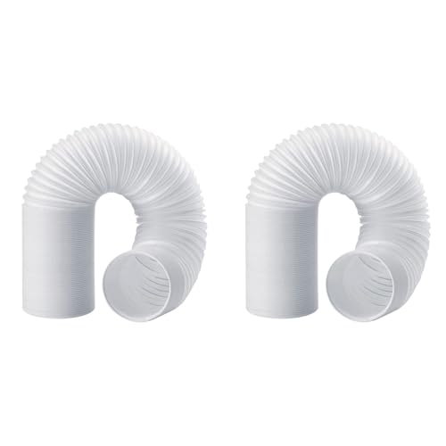 Vheolk 2X Abluftschlauch 130 Mm, Abluftschlauch für Klimaanlage, PVC-, Klimaanlagenrohr, LüFtungsschlauch, Einziehbar 2 M von Vheolk
