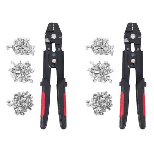 Vheolk 2X Draht Seil Crimp Draht Seil Swager Crimp mit Crimp HüLsen Kit von Vheolk