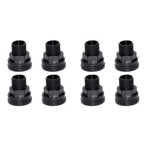 Vheolk 2X PVC-Schottverschraubung Doppelgewinde-Wassertankanschluss für Regentonnen, Aquarien, Wassertanks, Wannen, Pools Vheolk 2X PVC-Schottverschraubung Doppelgewinde-Wassertankanschluss für Regentonnen, Aquarien, Wassertanks, Wannen, Pools von Vheolk