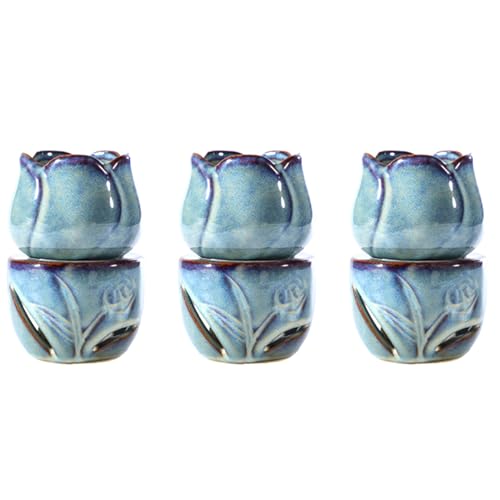 Vheolk 3X Aromatherapie Ofen Kerzen Lampe Dekoration Schlafzimmer ÄTherisches ÖL Weihrauch Tulpe Keramik Kerze von Vheolk