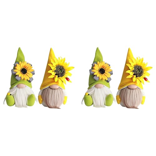Vheolk 4 StüCk Sonnenblume Gnom Sommer Zwerge Plaid Sonnenblume Gnom Ornamente Sonnenblume Vheolk 4 StüCk Sonnenblume Gnom Sommer Zwerge Plaid Sonnenblume Gnom Ornamente Sonnenblume von Vheolk