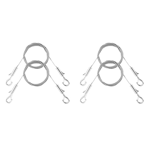 Vheolk 4-Teiliges Set mit Verstellbaren Bildern zum AufhäNgen Von DräHten - Robuste Hardware, 1 M X 1,5 mm Edelstahlkabel zum AufhäNgen Eines Seils von Vheolk