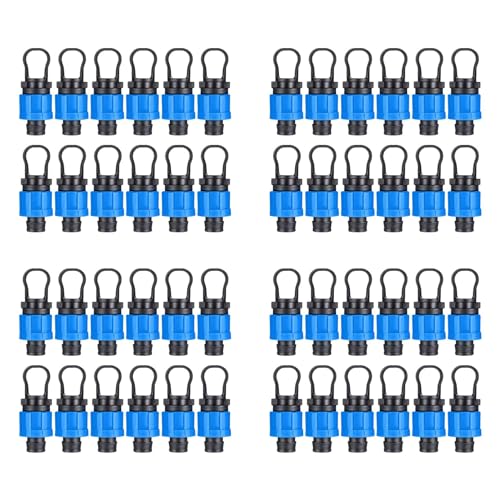 Vheolk 48Stücke Tropf Bewässerungs End Kappen Stopfen 1/2 Universal End Kappen Anschluss, Kompatibel mit 16-17mm Tropf Band Vheolk 48Stücke Tropf Bewässerungs End Kappen Stopfen 1/2 Universal End Kappen Anschluss, Kompatibel mit 16-17mm Tropf Band von Vheolk