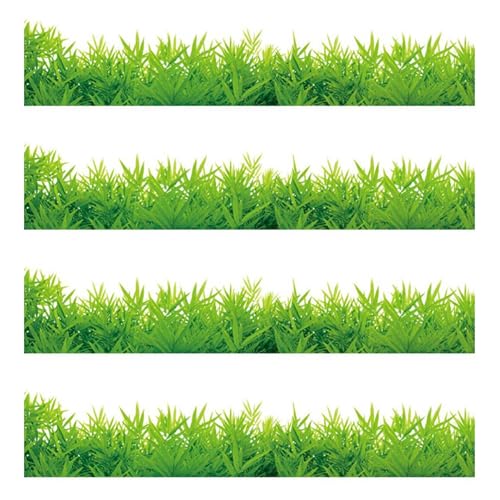 Vheolk 4X DIY Grün Grass Wandaufkleber Removable Wall Decor wasserdichte Schlafzimmer Wandtattoo von Vheolk