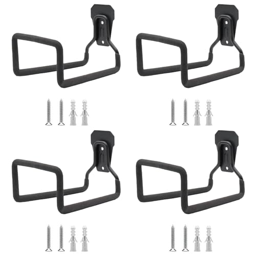 Vheolk 4X Gartenschlauchhalter Zur Wandmontage, Robuster WasserschlauchaufhäNger für Den AußEnbereich, Schlauchaufroller Aus Metall, Schlauchhalter, Schlauchhaken für GartenschläUche von Vheolk