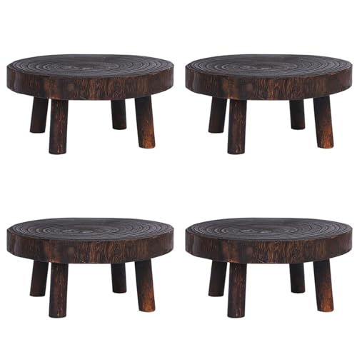 Vheolk 4X Rustikaler Dekorativer Runder Sockel Blumen Topf Riser Pflanzen StäNder Topf Pflanzen Regal für Drinnen DraußEn Hause A Vheolk 4X Rustikaler Dekorativer Runder Sockel Blumen Topf Riser Pflanzen StäNder Topf Pflanzen Regal für Drinnen DraußEn Hause A von Vheolk