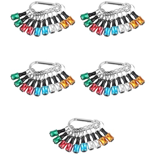 Vheolk 50 STÜCKE 1/4 Sechskantschaft Schrauben Dreher Bits Halter VerläNgerungs Stange SchlüSselbund Schraube Adapter Bohrer ÄNdern (5 Farben) von Vheolk