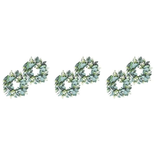 Vheolk 6 Pack GrüNer Eukalyptus Kranz, Runder Kranz, KüNstlicher Kranz, Bauernhaus Kranz für TüR, Wand, 30,5 cm/StüCk Vheolk 6 Pack GrüNer Eukalyptus Kranz, Runder Kranz, KüNstlicher Kranz, Bauernhaus Kranz für TüR, Wand, 30,5 cm/StüCk von Vheolk